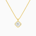 Bezel Solitaire Asscher Diamond Pendant Necklace