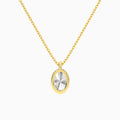 Bezel Solitaire Oval Diamond Pendant Necklace