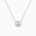 Round Halo Diamond Necklace