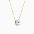 Cushion Halo Diamond Necklace