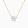 Heart Halo Diamond Necklace