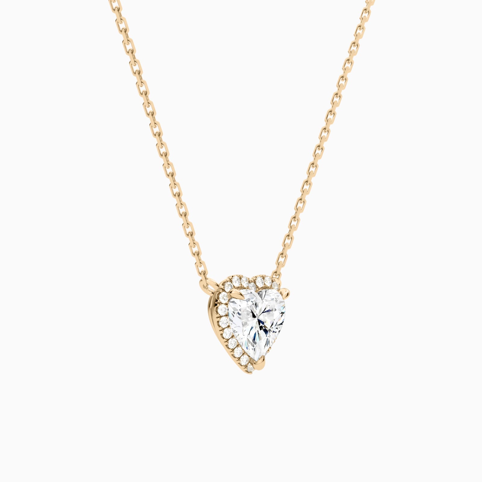 Heart Halo Diamond Necklace