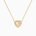 Heart Halo Diamond Necklace