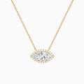 Marquise Halo Diamond Necklace