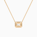 Radiant Halo Diamond Necklace