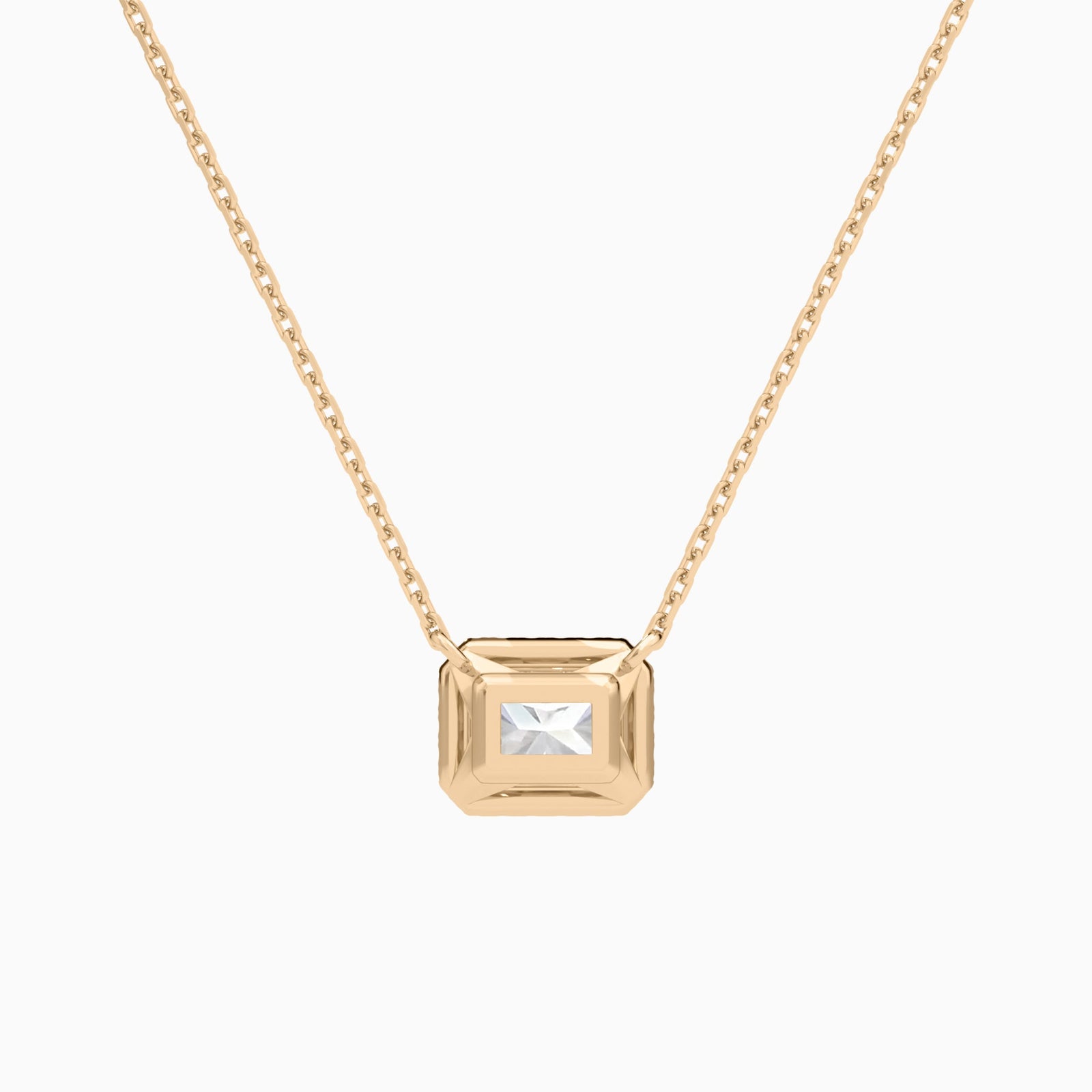 Radiant Halo Diamond Necklace