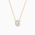 Round Halo Diamond Necklace