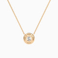 Round Halo Diamond Necklace