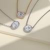 Cushion Halo Diamond Necklace