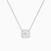 Asscher Halo Diamond Necklace