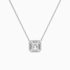 Asscher Halo Diamond Necklace