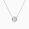 Cushion Halo Diamond Necklace