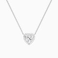 Heart Halo Diamond Necklace