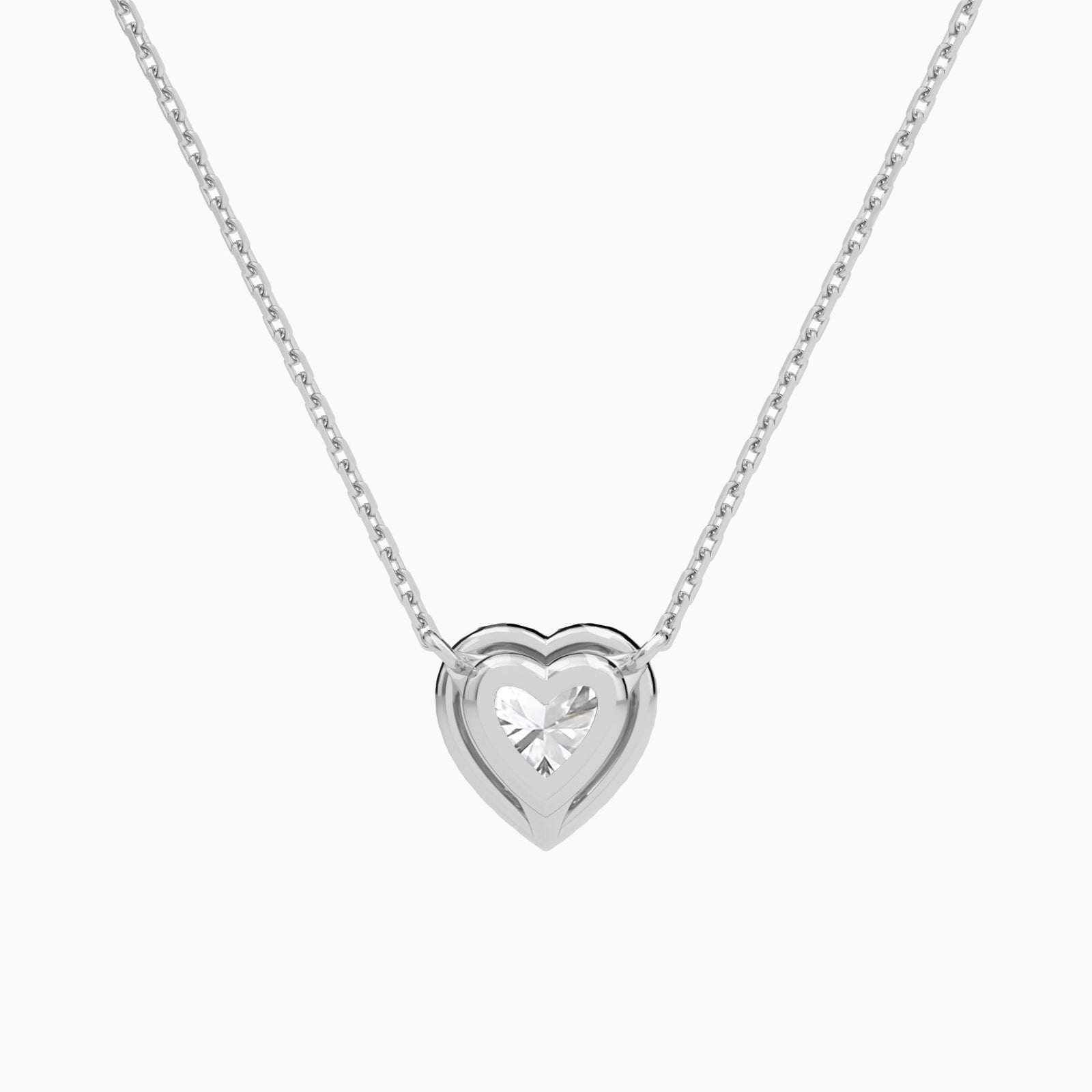 Heart Halo Diamond Necklace