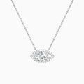 Marquise Halo Diamond Necklace