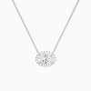 Oval Halo Diamond Necklace