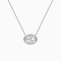 Oval Halo Diamond Necklace