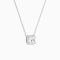 Radiant Halo Diamond Necklace