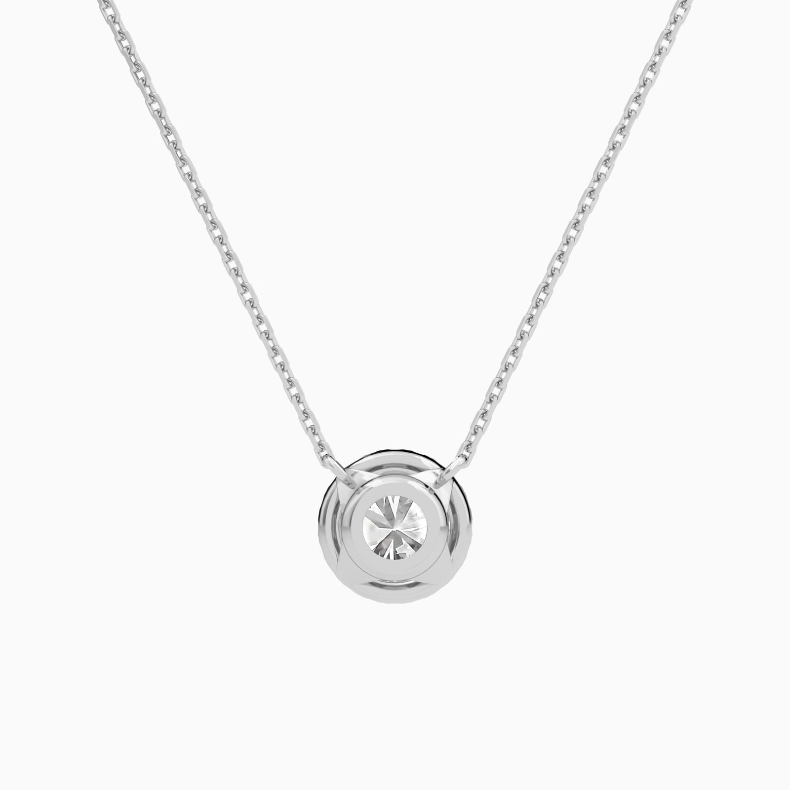 Round Halo Diamond Necklace