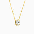 Cushion Halo Diamond Necklace