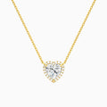 Heart Halo Diamond Necklace