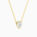 Heart Halo Diamond Necklace