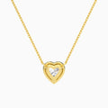 Heart Halo Diamond Necklace