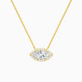 Marquise Halo Diamond Necklace