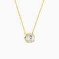 Oval Halo Diamond Necklace