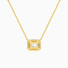 Radiant Halo Diamond Necklace