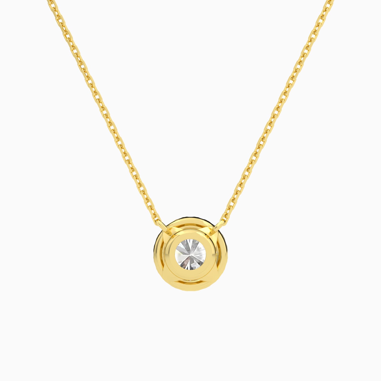 Round Halo Diamond Necklace