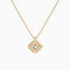 Asscher Halo Diamond Pendant Necklace