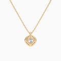 Cushion Halo Diamond Pendant Necklace