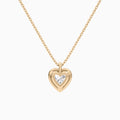 Heart Halo Diamond Pendant Necklace