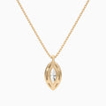 Marquise Halo Diamond Pendant Necklace