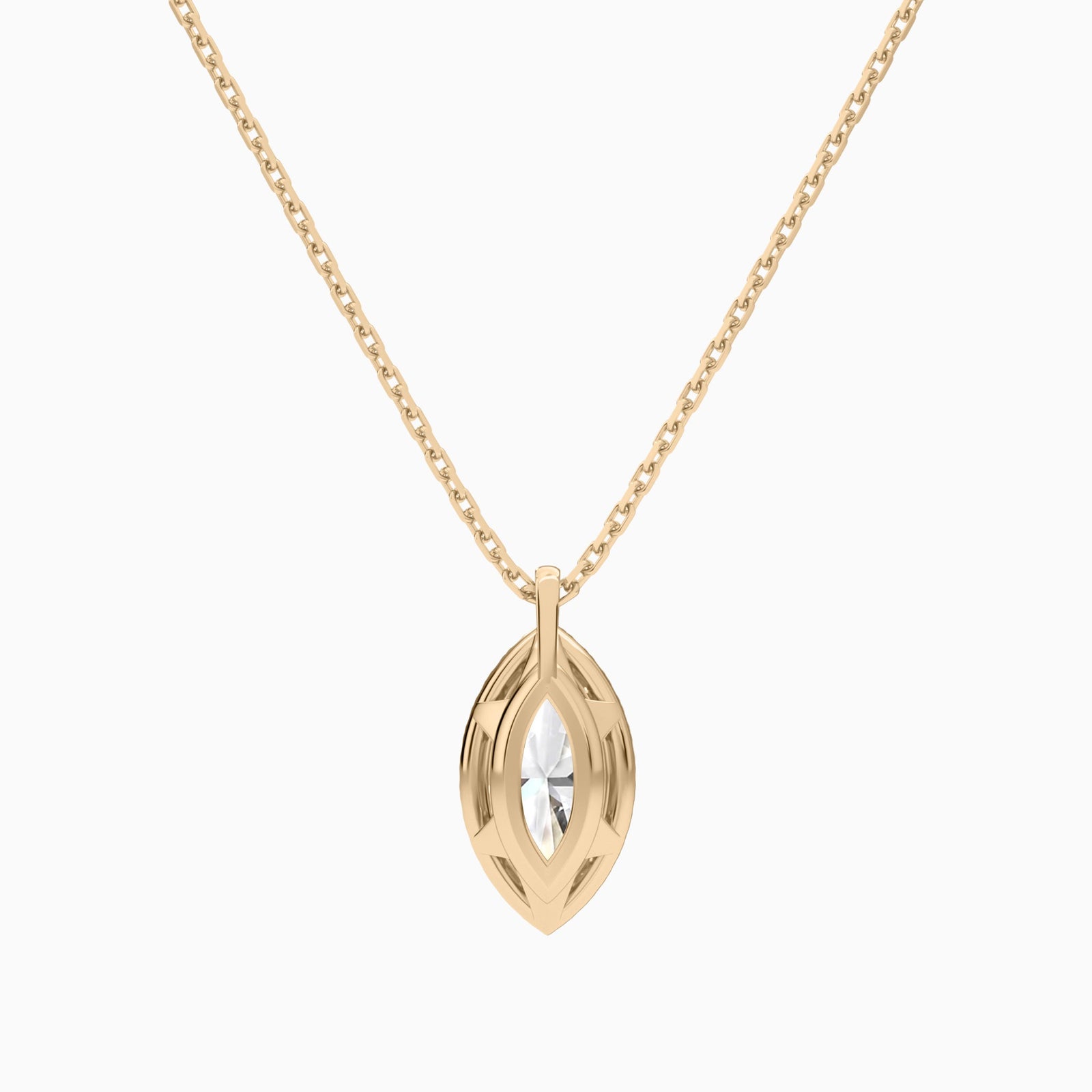 Marquise Halo Diamond Pendant Necklace