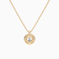 Round Halo Diamond Pendant Necklace