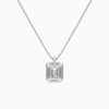 Emerald Halo Diamond Pendant Necklace