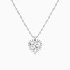 Heart Halo Diamond Pendant Necklace