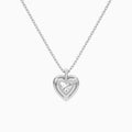 Heart Halo Diamond Pendant Necklace