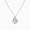 Pear Halo Diamond Pendant Necklace