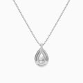 Pear Halo Diamond Pendant Necklace