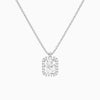 Radiant Halo Diamond Pendant Necklace