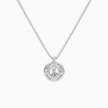 Round Halo Diamond Pendant Necklace