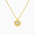 Cushion Halo Diamond Pendant Necklace