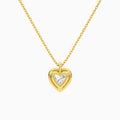 Heart Halo Diamond Pendant Necklace