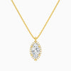 Marquise Halo Diamond Pendant Necklace