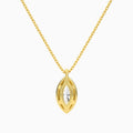 Marquise Halo Diamond Pendant Necklace