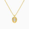 Oval Halo Diamond Pendant Necklace