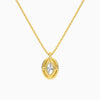 Oval Halo Diamond Pendant Necklace